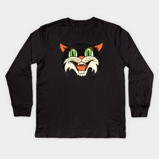 Black Cat Kids Long Sleeve T-Shirt